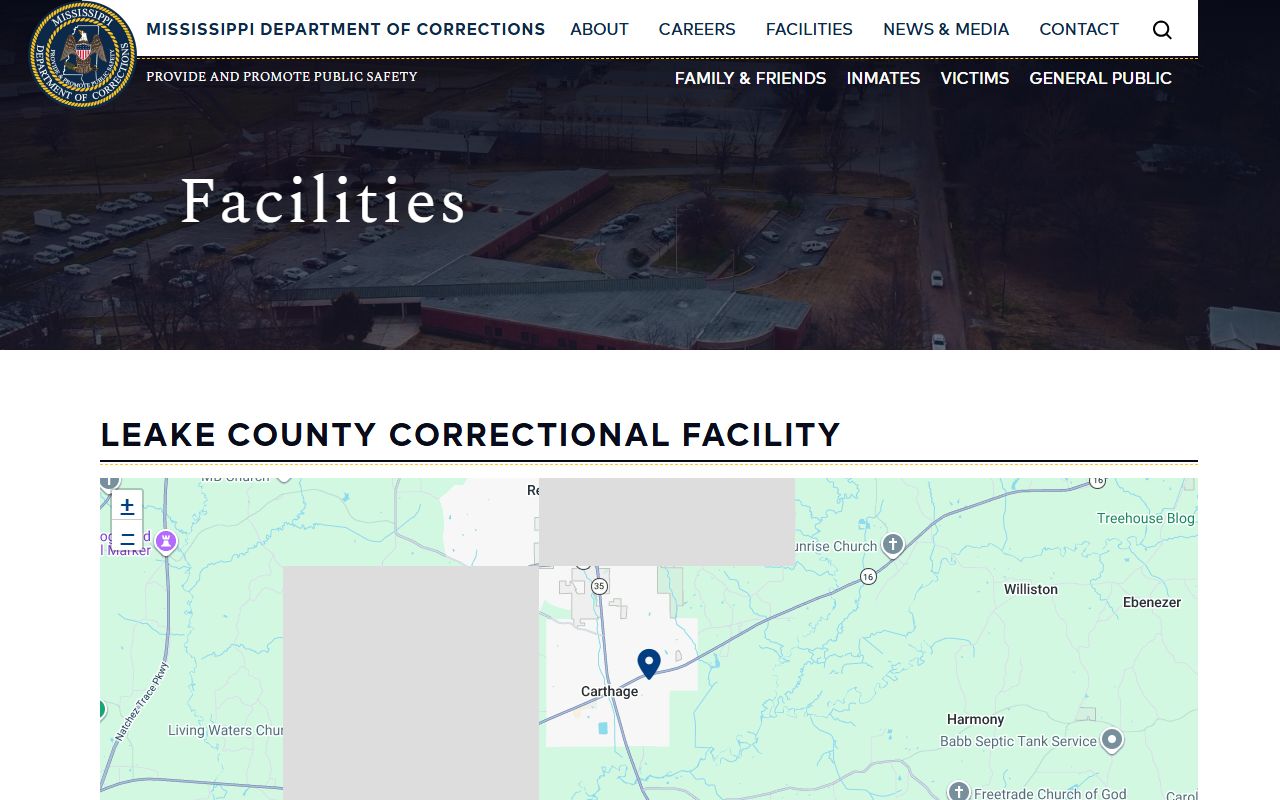 Leake County inmate records correctional facility MDOC page