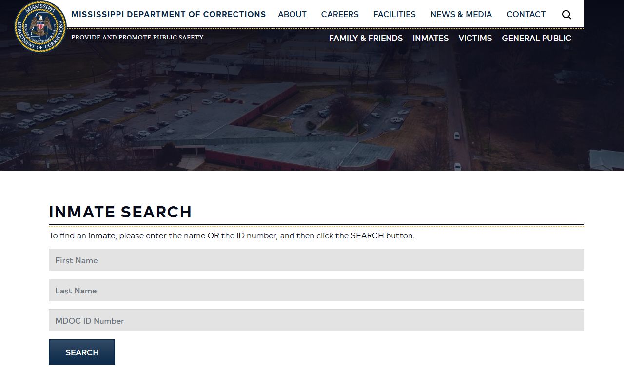 Leake County inmate records MDOC statewide inmate search form